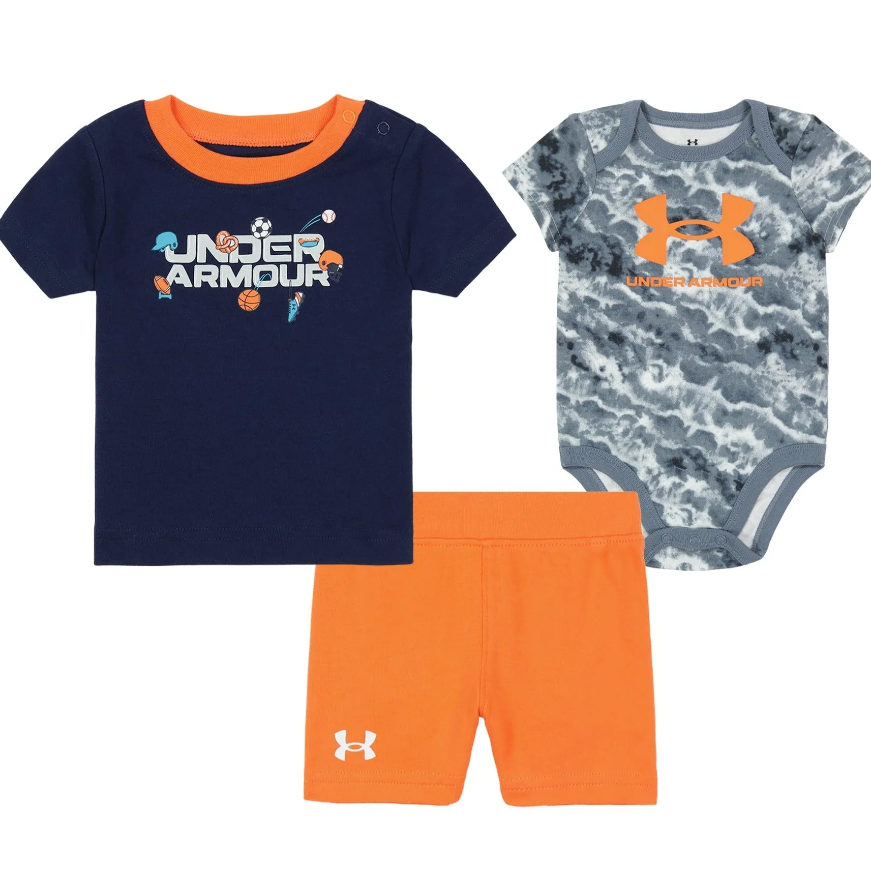 Under Armour Newborn Midnight Navy Wordmark Sport Set