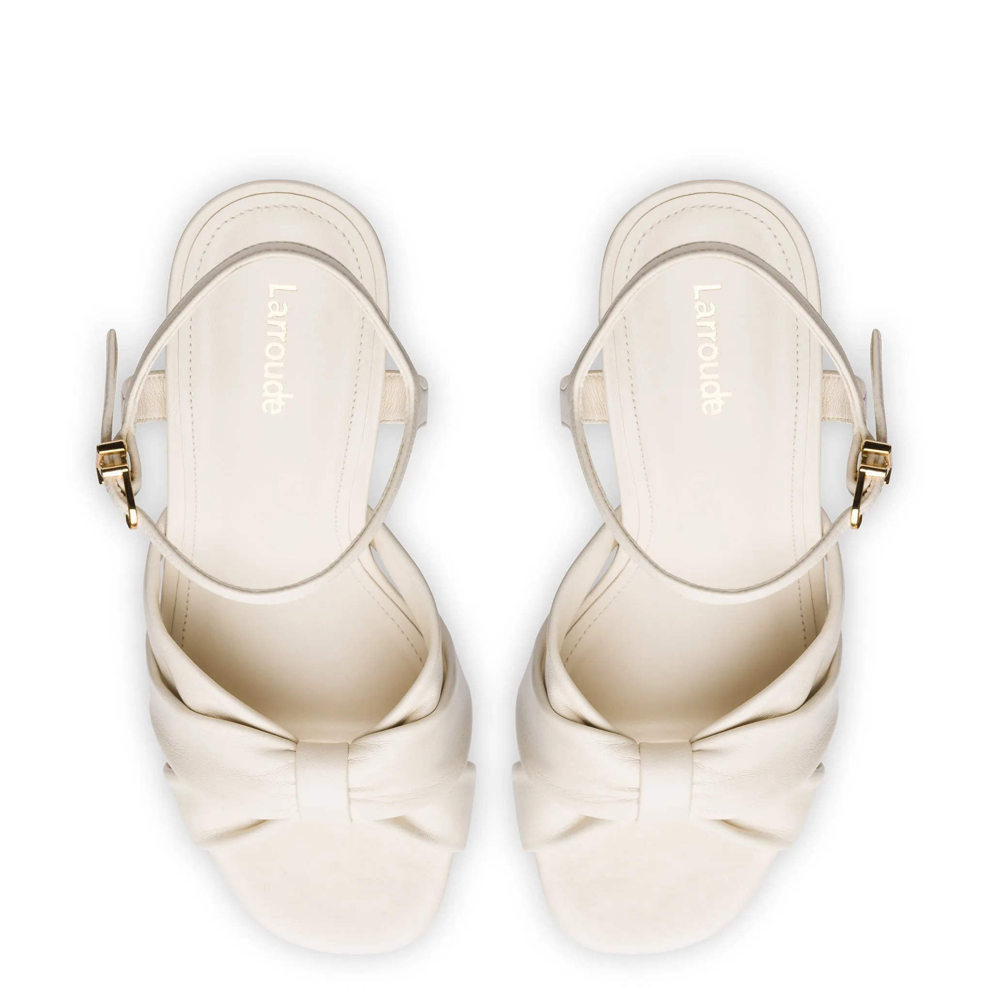 Vivienne Platform Sandal In Ivory Leather