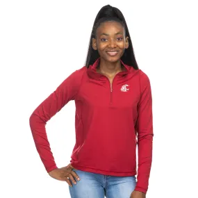 Zoozatz Ladies Workout  Crimson 1/4 Zip